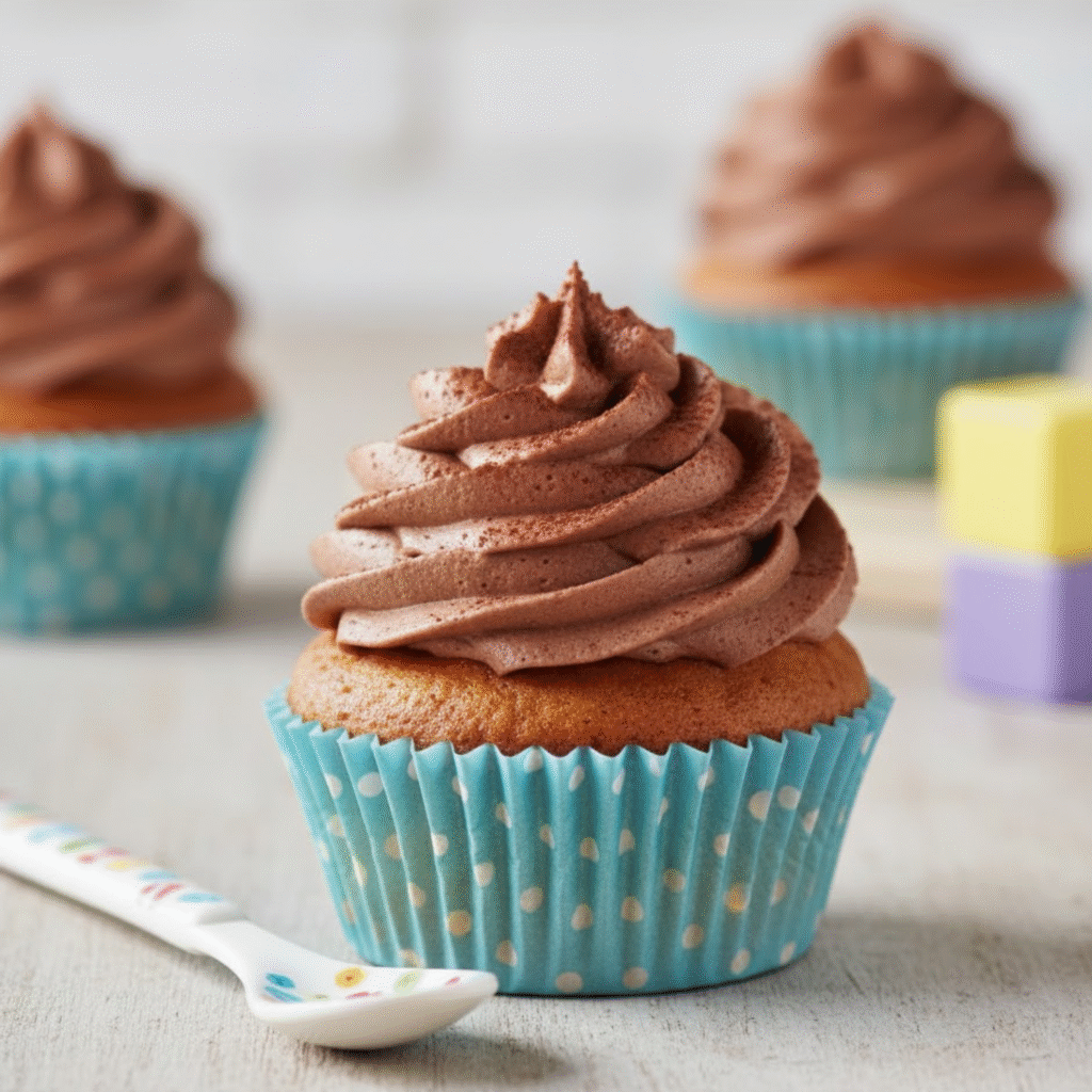 Cupcake & sa chantilly au chocolat