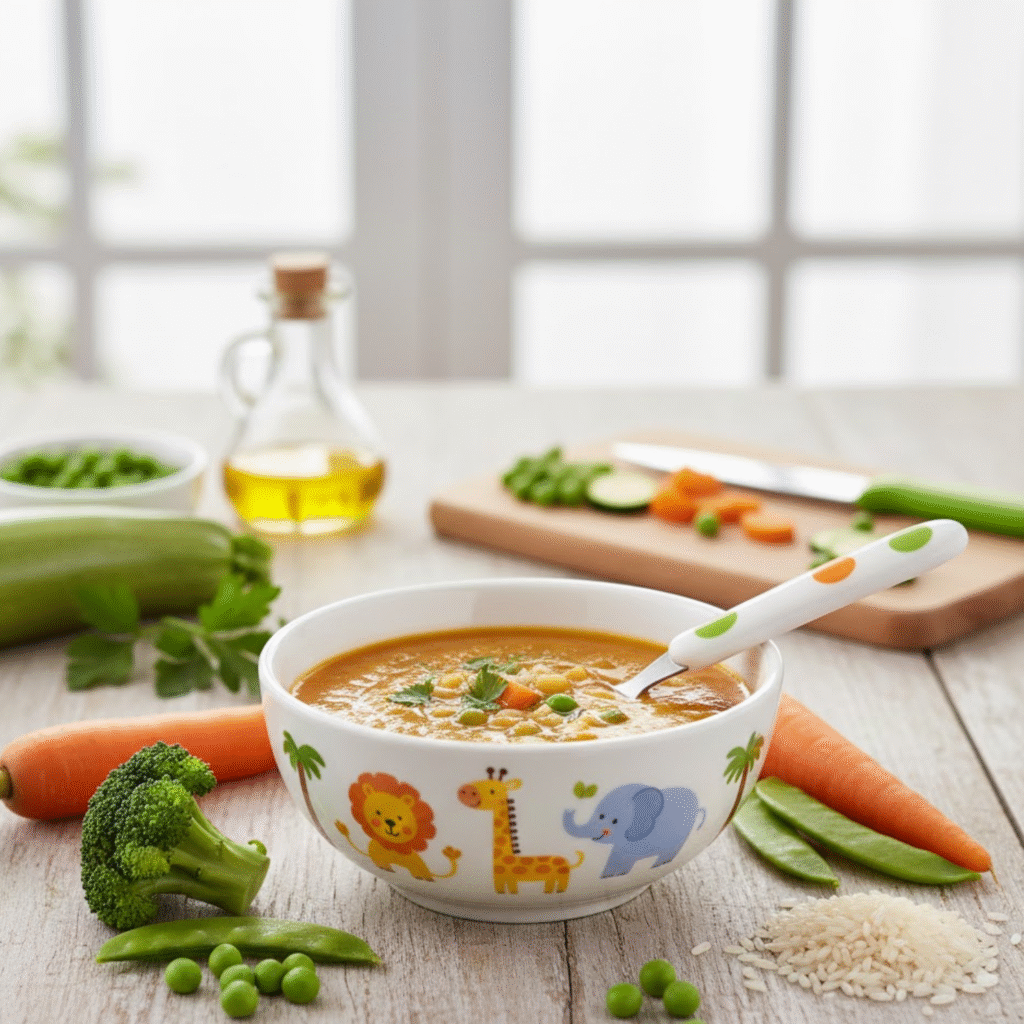 Soupe de légumes au riz