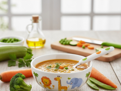 Soupe de légumes au riz