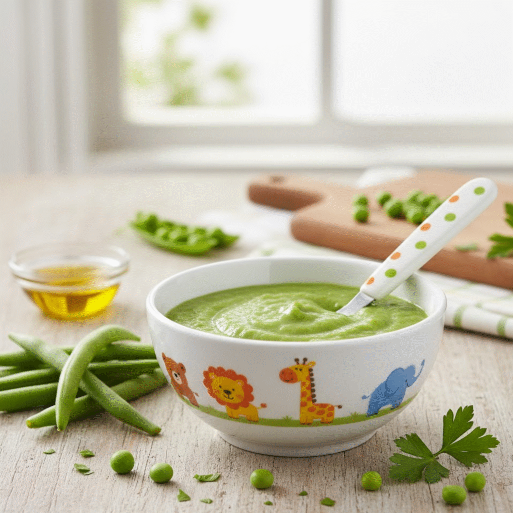 Purée de haricots verts