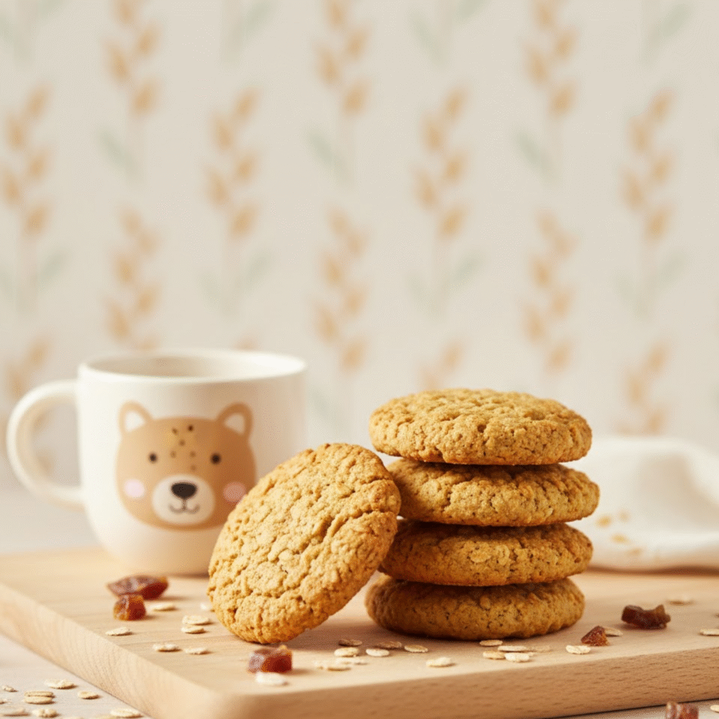 Biscuits aux flocons d’avoine sans lait, ni œufs