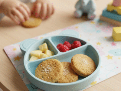 Biscuits aux flocons d’avoine sans lait, ni œufs