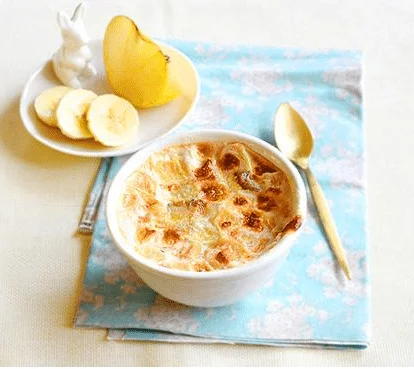 POMME-BANANE AU FOUR À LA CANNELLE
